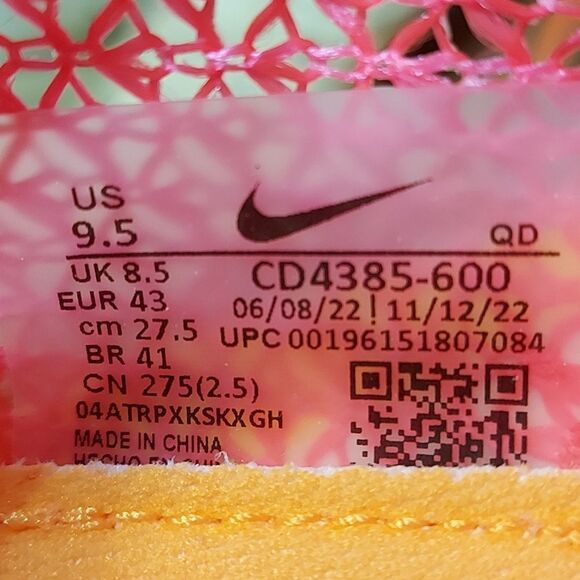 Nike Air Zoom Victory Track Spikes Hyper Pink Orange CD4385-600 Men's Size 9.5 - Picture 7 of 7